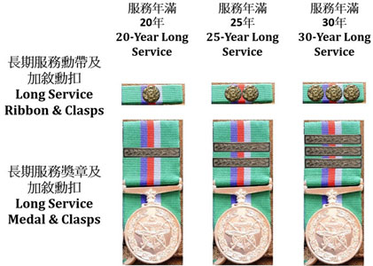 香港青年团队奖章及加叙勋扣Hong Kong Cadet Forces Medal & Clasps